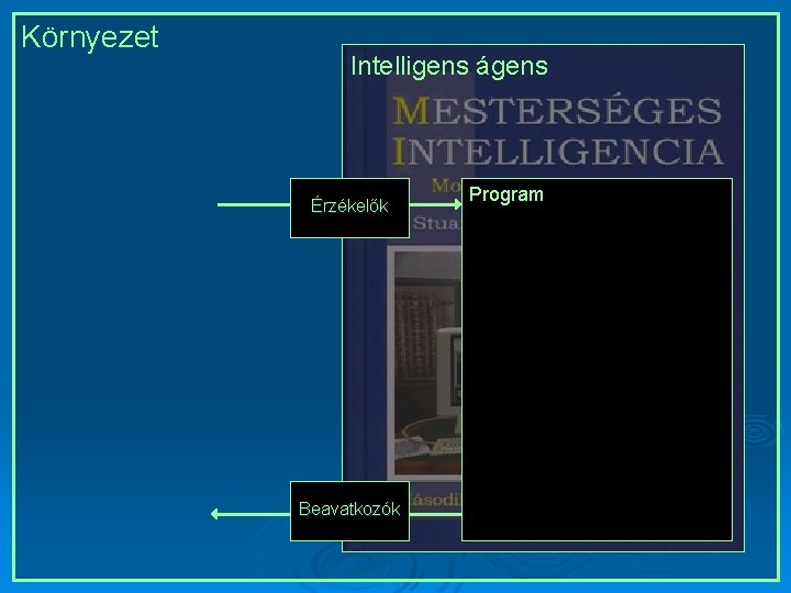 Környezet Intelligens ágens Érzékelők Beavatkozók Program 