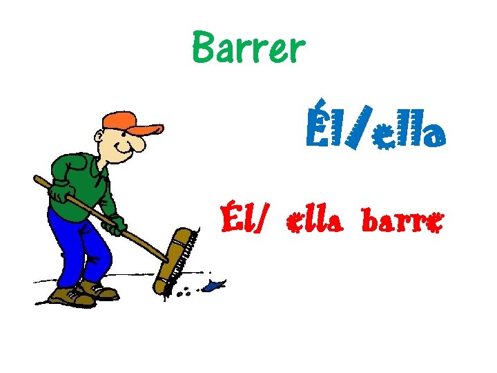 Barrer Él/ella Él/ ella barre 