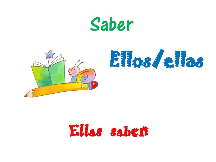 Saber Ellos/ellas Ellas saben 