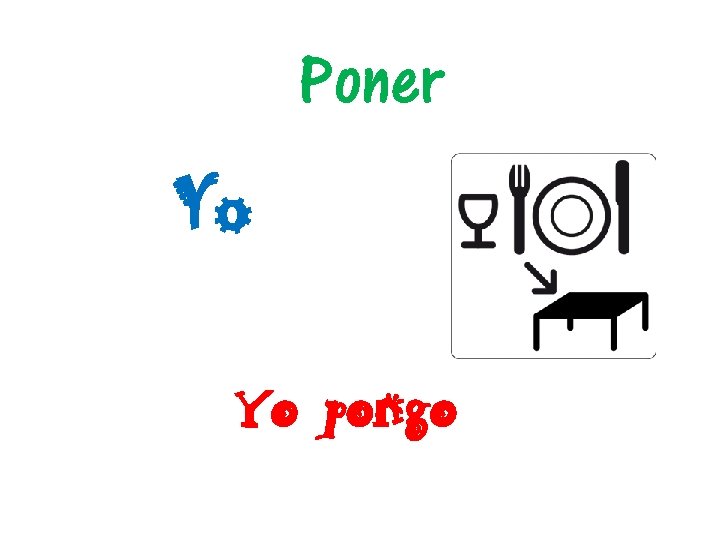 Poner Yo Yo pongo 