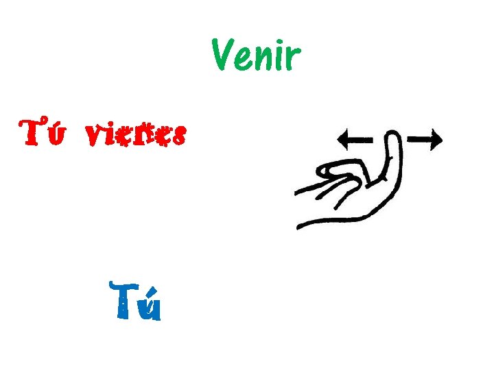 Venir Tú vienes Tú 