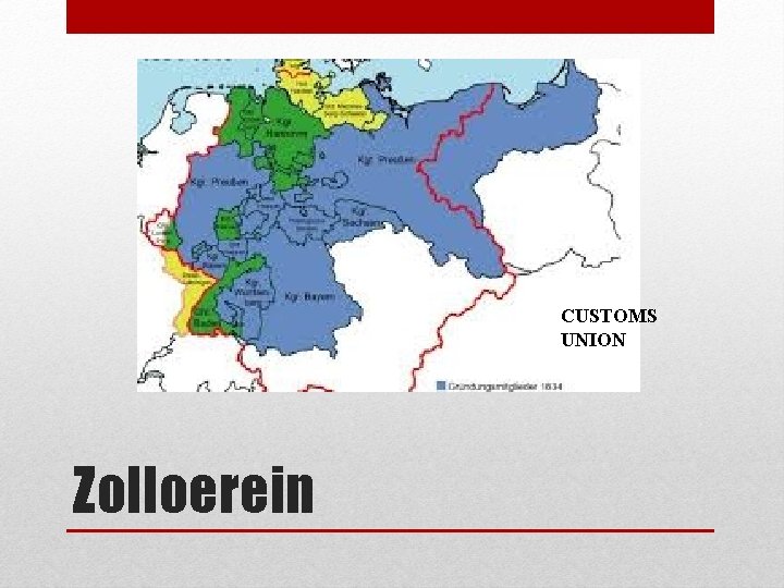 CUSTOMS UNION Zolloerein 