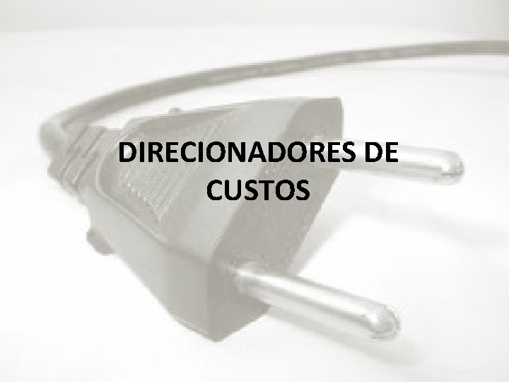 DIRECIONADORES DE CUSTOS 