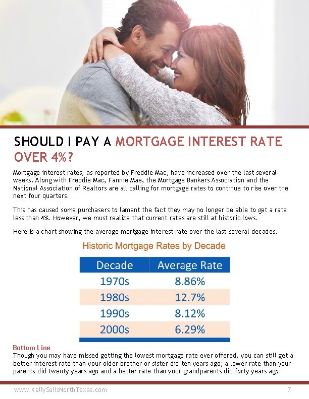SHOULD I PAY A MORTGAGE INTEREST RATE OVER 4%? Mortgage interest rates, as reported