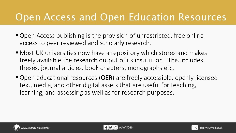 Open Access and Open Education Resources § Open Access publishing is the provision of