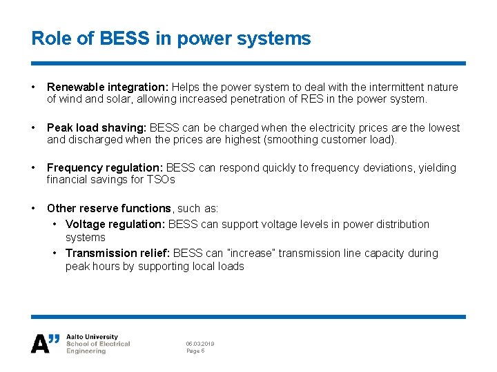 ELECE 8423 Smart Grid Battery Energy Storage Systems
