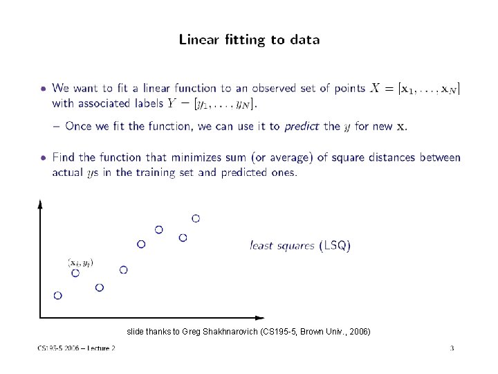 slide thanks to Greg Shakhnarovich (CS 195 -5, Brown Univ. , 2006) Jeff Howbert