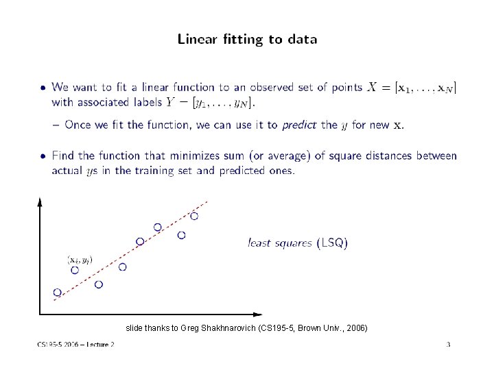 slide thanks to Greg Shakhnarovich (CS 195 -5, Brown Univ. , 2006) Jeff Howbert