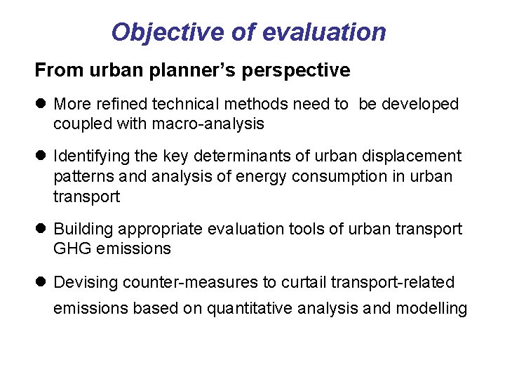 Evaluation of carbon emission in multimodal urban transport