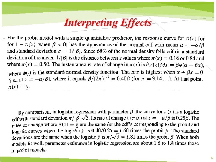 Interpreting Effects 13 