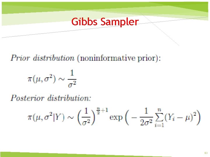 Gibbs Sampler 63 