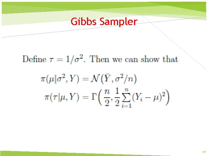 Gibbs Sampler 64 
