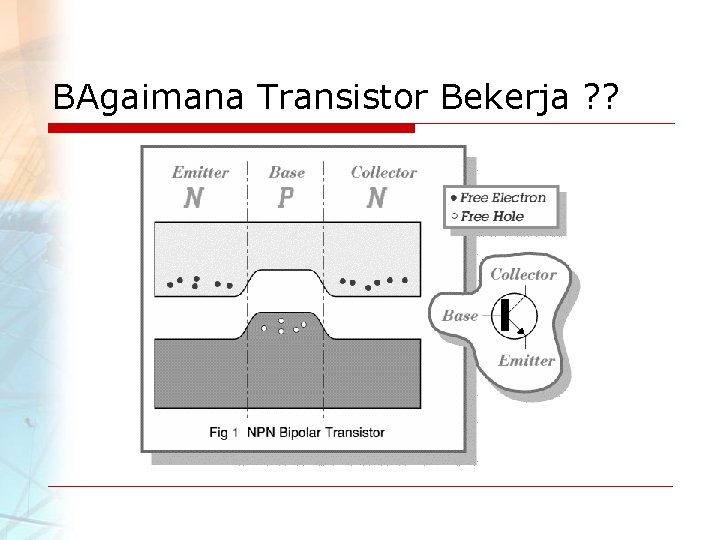 BAgaimana Transistor Bekerja ? ? 