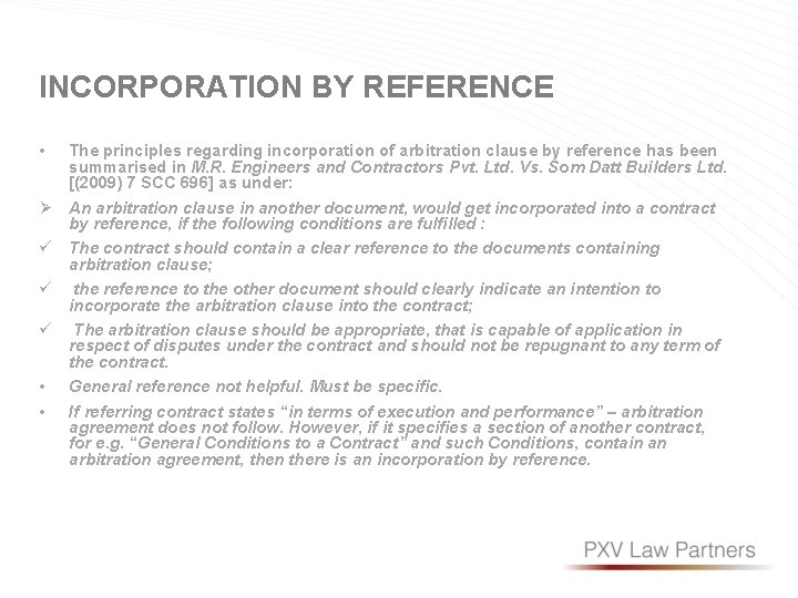 INCORPORATION BY REFERENCE • Ø ü ü ü • • The principles regarding incorporation