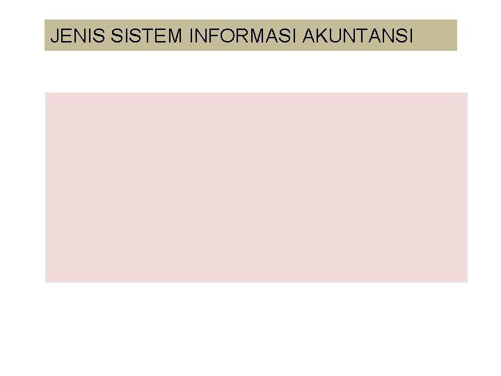 JENIS SISTEM INFORMASI AKUNTANSI 