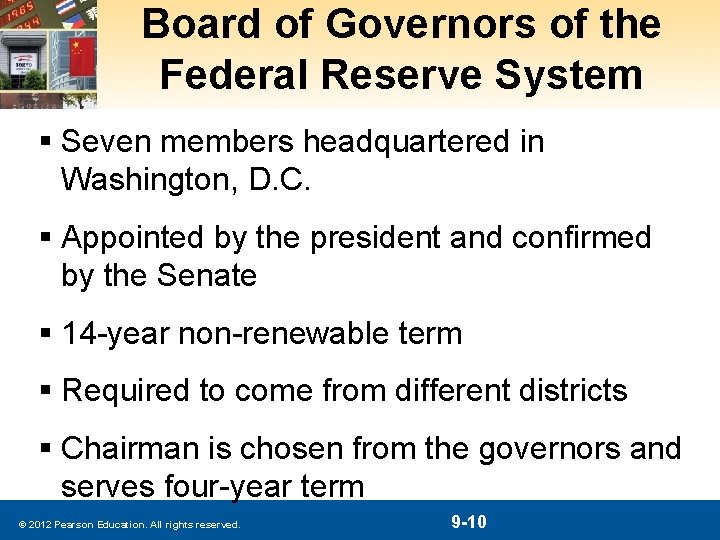 Board of Governors of the Federal Reserve System § Seven members headquartered in Washington,