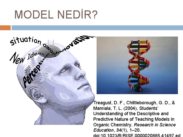 MODEL NEDİR? Treagust, D. F. , Chittleborough, G. D. , & Mamiala, T. L.