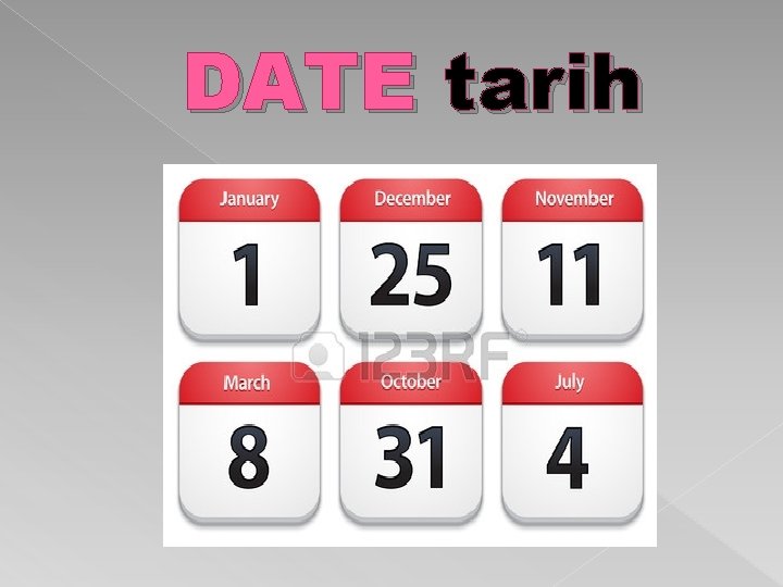 DATE tarih 