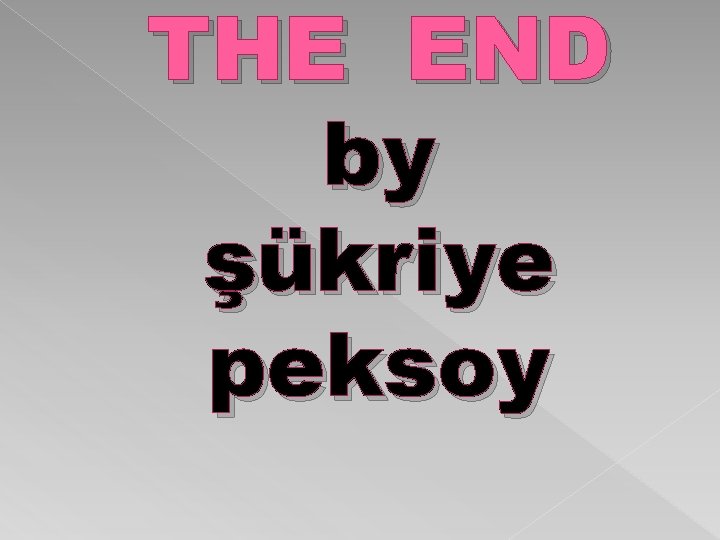 THE END by şükriye peksoy 