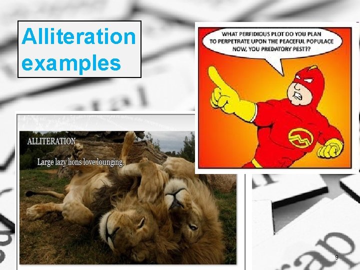 Alliteration examples 9 