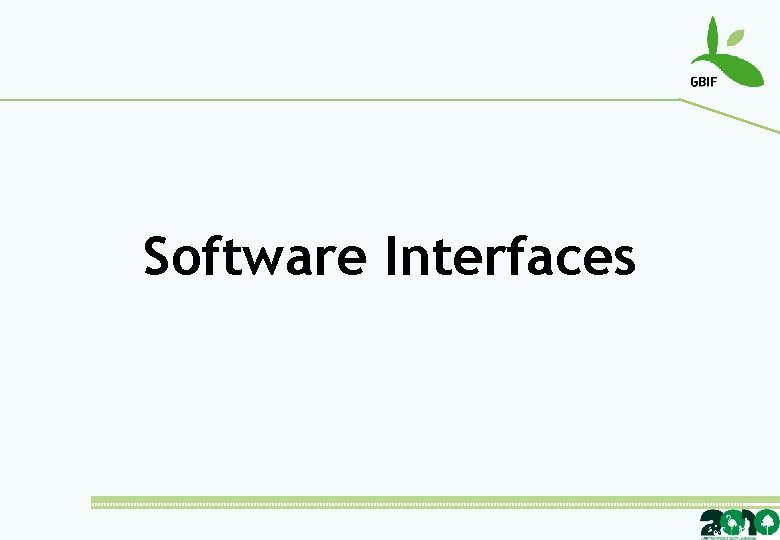 Software Interfaces 