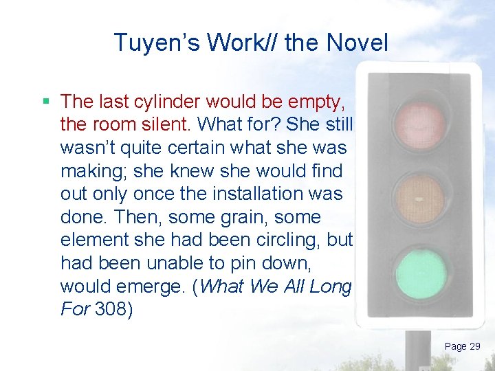 Tuyen’s Work// the Novel § The last cylinder would be empty, the room silent.