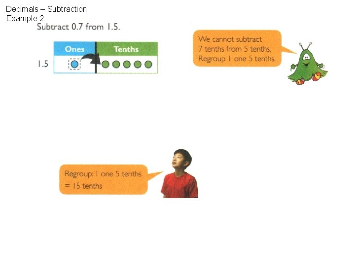 Decimals – Subtraction Example 2 