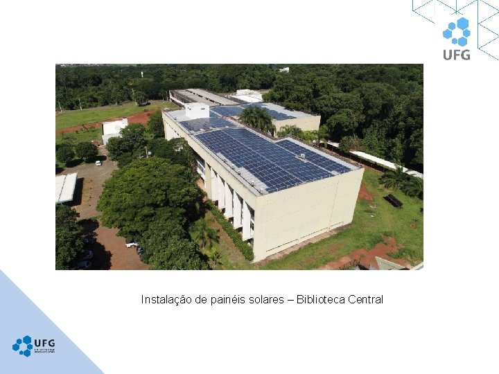 Instalação de painéis solares – Biblioteca Central 
