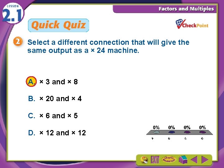 Select a different connection that will give the same output as a × 24