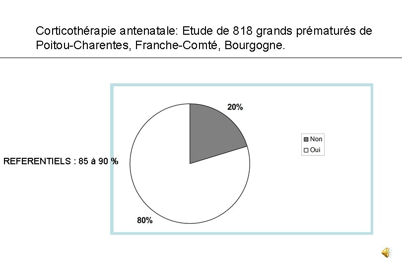 Corticothérapie antenatale: Etude de 818 grands prématurés de Poitou-Charentes, Franche-Comté, Bourgogne. REFERENTIELS : 85