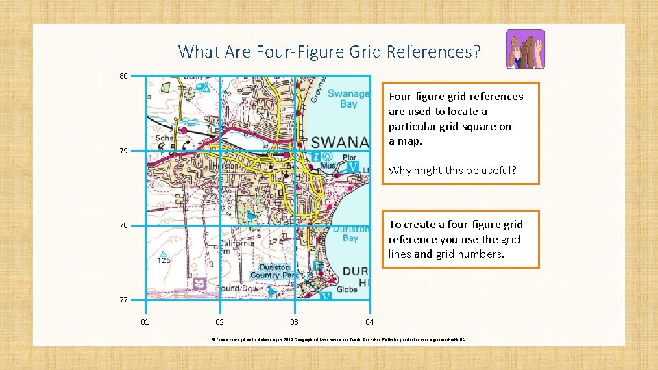 What Are Four-Figure Grid References? 80 Four-figure grid references are used to locate a