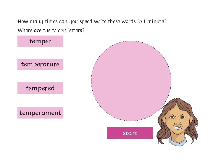 How many times can you speed write these words in 1 minute? Where are