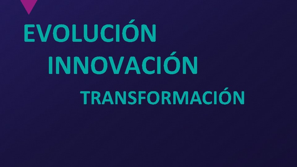 EVOLUCIÓN INNOVACIÓN TRANSFORMACIÓN 