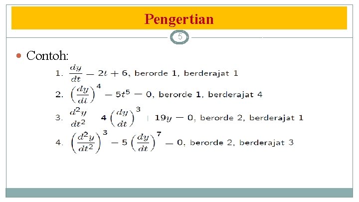 Pengertian 5 Contoh: 