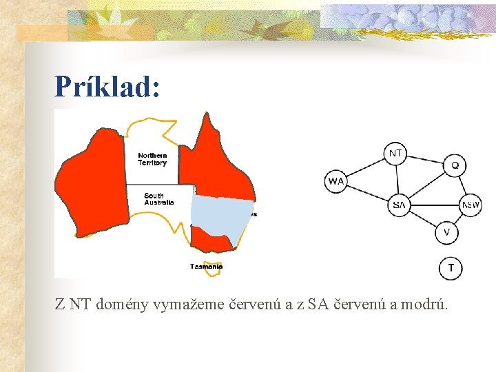 Príklad: Z NT domény vymažeme červenú a z SA červenú a modrú. 