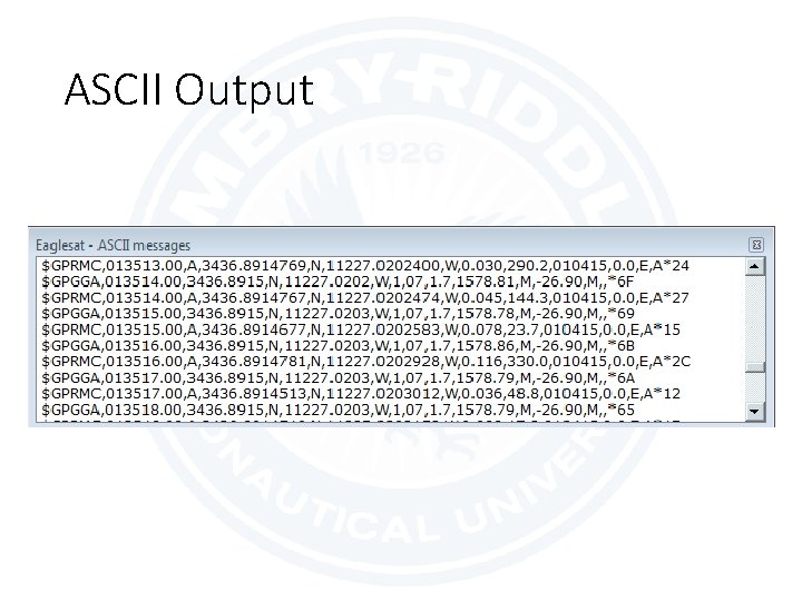 ASCII Output 