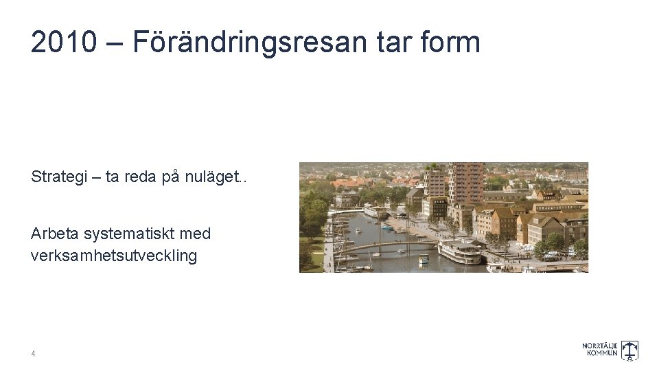 2010 – Förändringsresan tar form Strategi – ta reda på nuläget. . Arbeta systematiskt