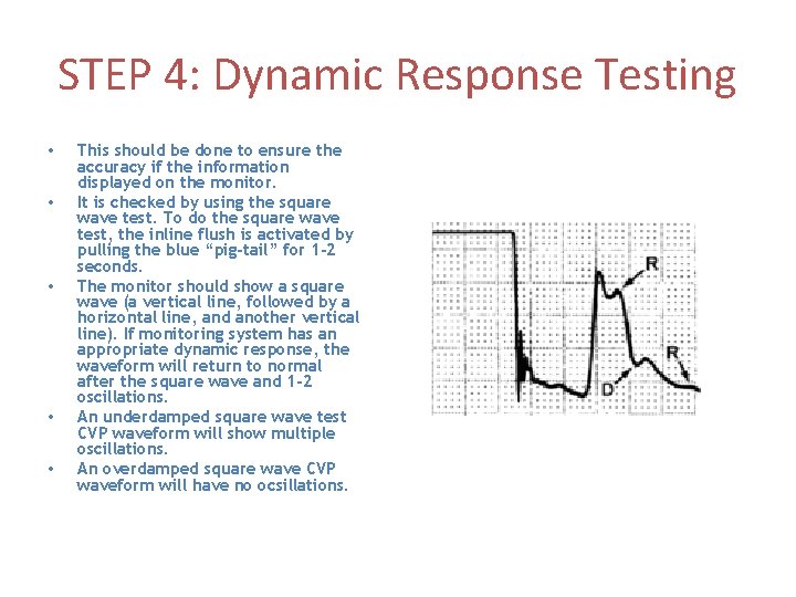 STEP 4: Dynamic Response Testing • • • This should be done to ensure