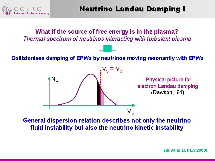 Neutrino Landau Damping I What if the source of free energy is in the