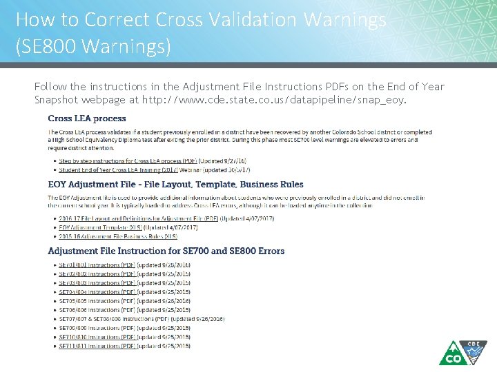 How to Correct Cross Validation Warnings (SE 800 Warnings) Follow the instructions in the