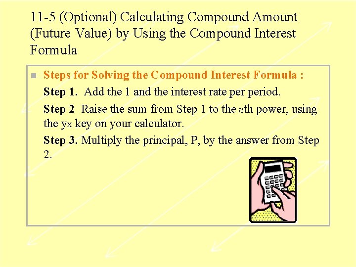 11 -5 (Optional) Calculating Compound Amount (Future Value) by Using the Compound Interest Formula