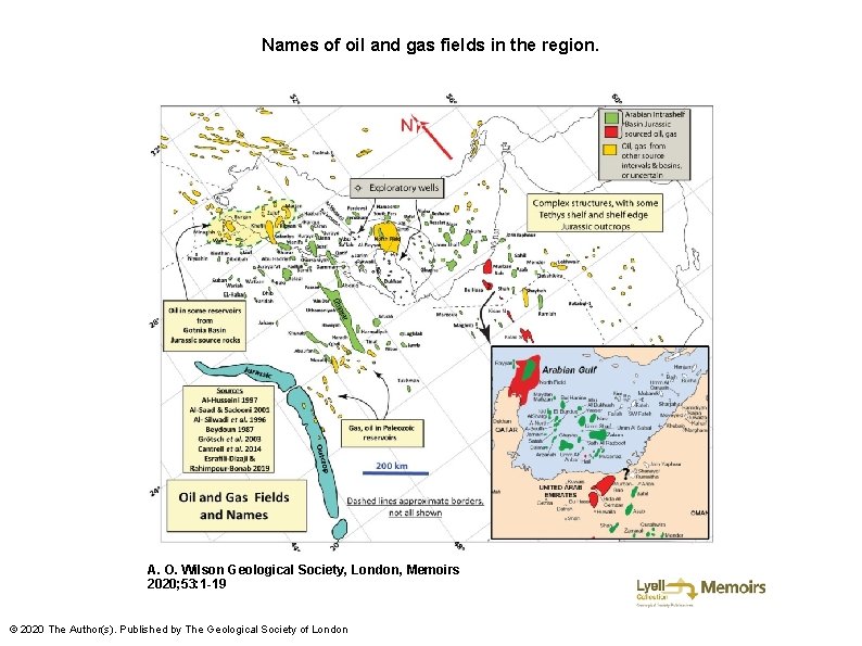 Names of oil and gas fields in the region. A. O. Wilson Geological Society,