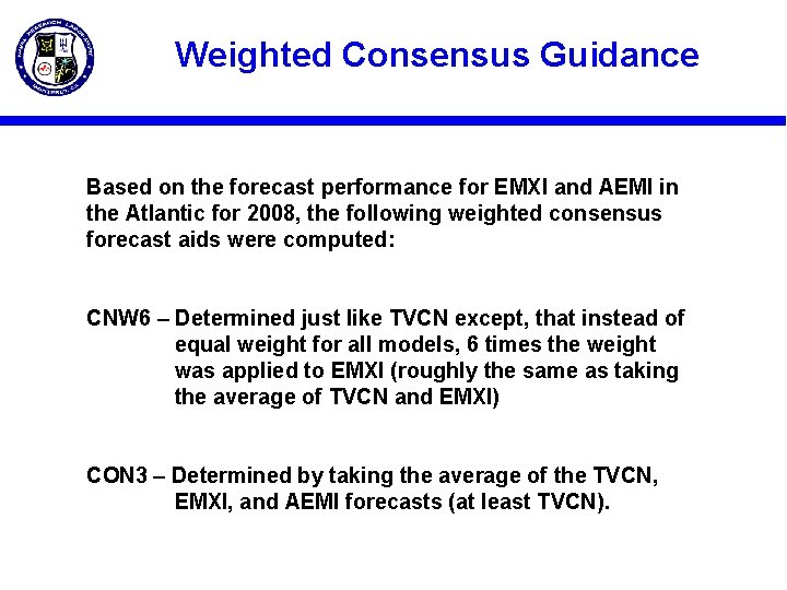 Weighted Consensus Guidance Based on the forecast performance for EMXI and AEMI in the