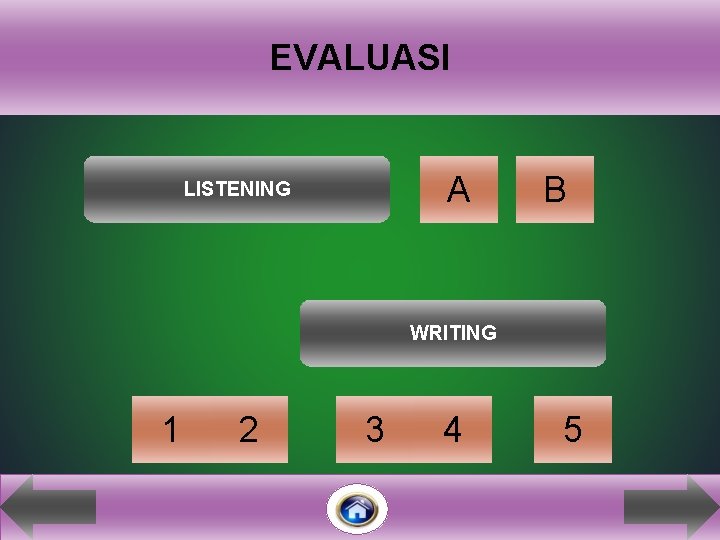 EVALUASI A LISTENING B WRITING 1 2 3 4 5 