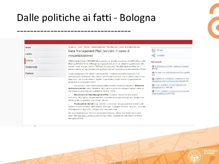 Dalle politiche ai fatti - Bologna ----------------- 