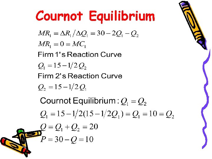 Cournot Equilibrium 
