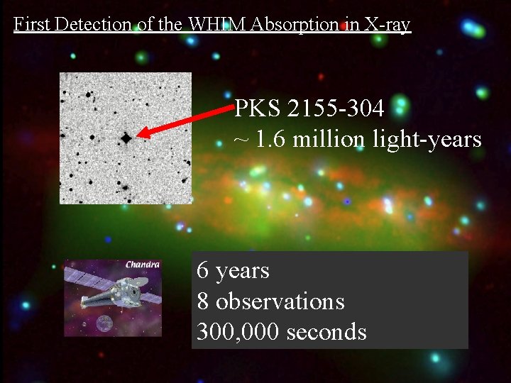 First Detection of the WHIM Absorption in X-ray PKS 2155 -304 ~ 1. 6