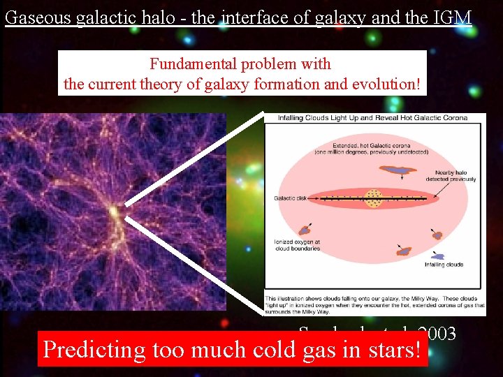 Gaseous galactic halo - the interface of galaxy and the IGM Fundamental problem with