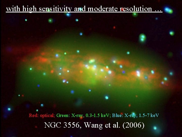 with high sensitivity and moderate resolution … Red: optical; Green: X-ray, 0. 3 -1.