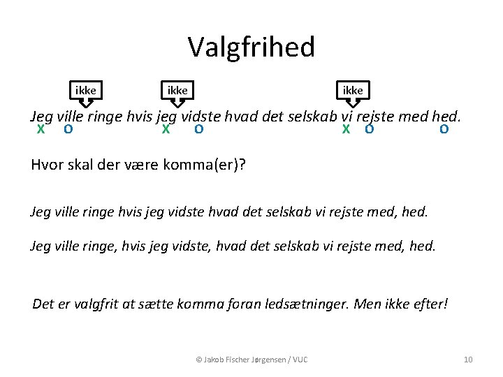 Valgfrihed ikke Jeg ville ringe hvis jeg vidste hvad det selskab vi rejste med